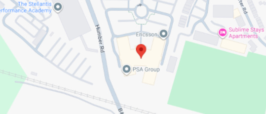 A map showing the location of Leasys registered head office.